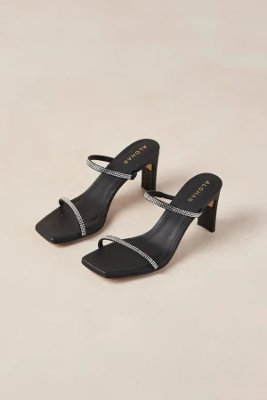 Hansen & Gretel Alohas Cannes Heel Glow Black Cheap