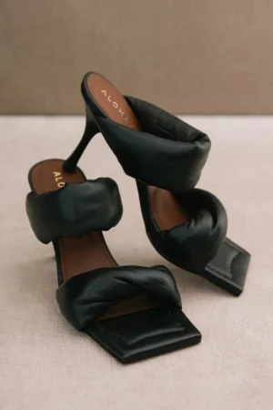 Hansen & Gretel Alohas Twist Strap Heel Black Online