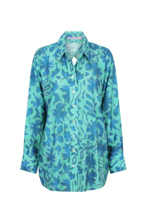 Hansen & Gretel Barclay Shirt Aqua Leaf Shop