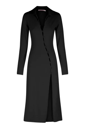 Hansen & Gretel Chandler Knit Midi Dress Black Fashion