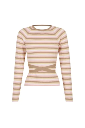 Hansen & Gretel Clarence Backless Knit Top Neapolitan Sale