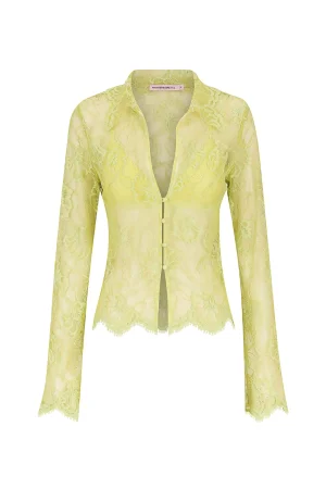 Hansen & Gretel Cleo Lace Top Lime Green Cheap