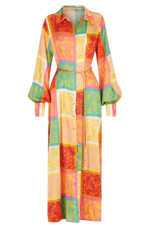 Hansen & Gretel Frankie Shirt Dress Paisley Tile Fashion