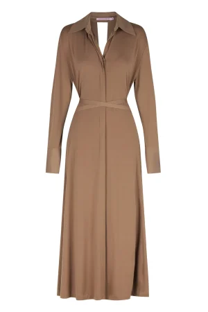 Hansen & Gretel Luther Midi Shirt Dress Ash Brown Best
