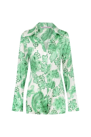 Hansen & Gretel Monsoon Fitted Shirt Greenhouse Cheap