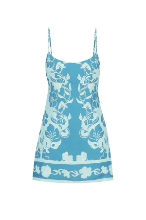 Hansen & Gretel Reef Mini Dress Blue Lagoon Outlet