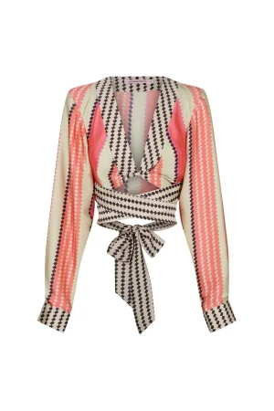 Hansen & Gretel Sofia Cropped Shirt Multi Diamond Store