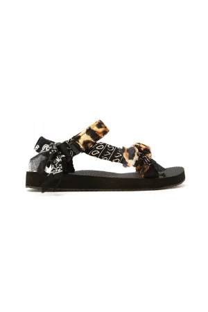 Hansen & Gretel Trekky Sandals Leopard/Black New